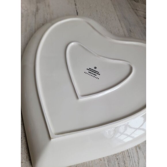 Pottery Barn large Valentine love heart plate watercolor‎ love - Picture 3 of 6